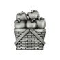 Antique Pewter Apple Basket Cabinet Knob