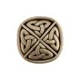 Antique Brass Celtic Square Cabinet Knob