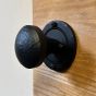 Iron Art Double Hammered Knob with Round Rose Privacy Set