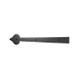 14" Forged Decorative Heart Dummy Strap
