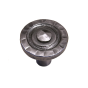 1" Round Knob with Rivet, Clear coat Natural Finish 
