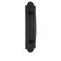 Large Iron Art Square End Door Pull & Back Plate