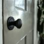 Iron Art Double Hammered Knob with Round Rose Passage Set