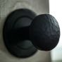 Iron Art Double Hammered Knob with Round Rose Passage Set