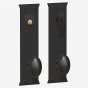 Greenwich Double Oval Knob & Double Escutcheon Lock Set, Black