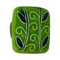 Large Square Dark Green with 2 Branches Ceramic Cabinet Pull