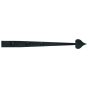 19-7/8" Decorative Rough Heart Gate Strap with Carriage Bolts