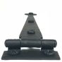 6" Bean Cabinet Strap Hinge with 3/8" Offset , Pair, Rough 