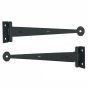 6" Bean Cabinet Strap Hinge with 3/8" Offset , Pair, Rough 