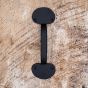 Hand Forged Large Bean Door Pull, Black