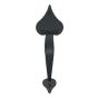 Heart Door Pull For Predilled Door, Black