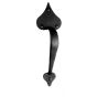 Heart Door Pull For Predilled Door, Black