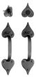 Large Cast Double Heart Double Handle Dummy Set