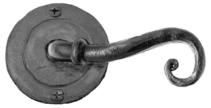 Double Scroll Lever with Round Rose Passage Set