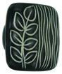 Large Square Black with White Sea Grass Ceramic Cabinet Pull
