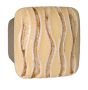 Small Square Yellow with Gold Sea Grass Ceramic Cabinet Pull