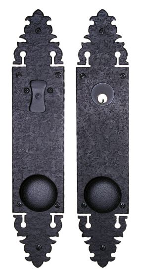 Double Knob with Escutcheon Plates Tubular Lock Set