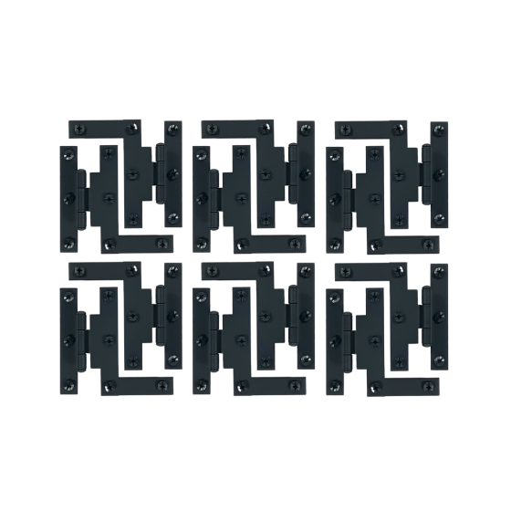 3" Smooth Offset Cabinet HL Hinge, Black. 6 Pair.