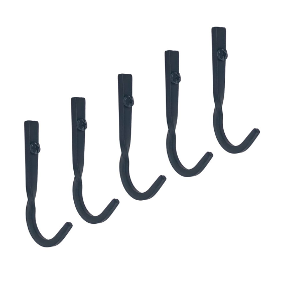 3" Cut Nail Hook, Black. 5 each.