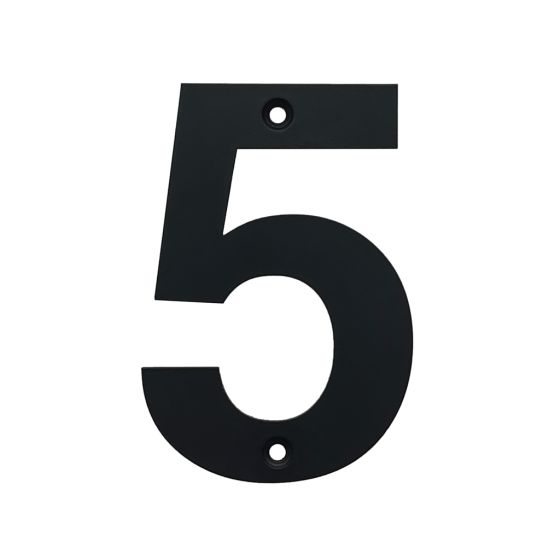 Black Stainless Steel House Number 5