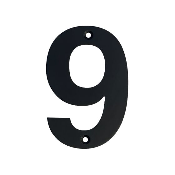 Black Stainless Steel House Number 9