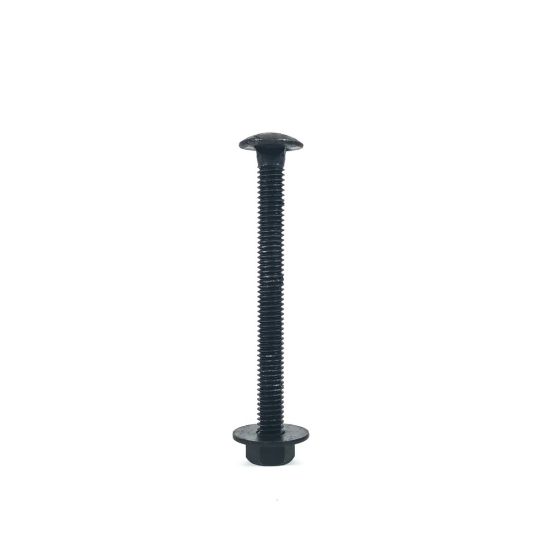 Black 5" x 3/16" Carriage Bolt, Box 100