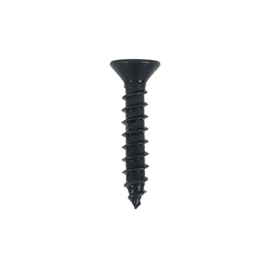 Black Stainless 1" x 10 Flat Head Wood Screws, Box 100