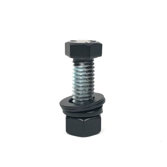 Black End Stop Alternate Location Bolt with Washers & Nut