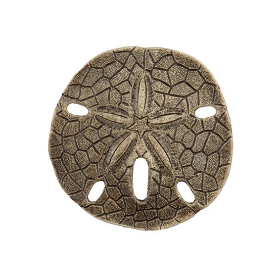 Antique Brass Sand Dollar Cabinet Knob