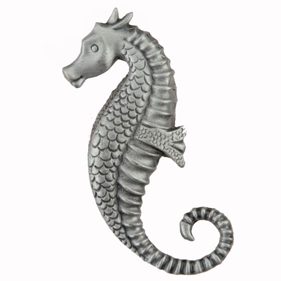 Antique Pewter Seahorse Cabinet Knob