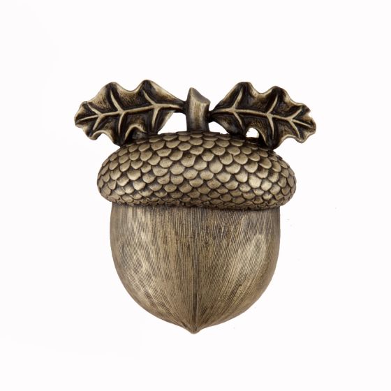 Antique Brass Acorn Cabinet Knob