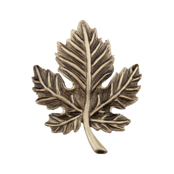 Antique Brass Leaf Cabinet Knob