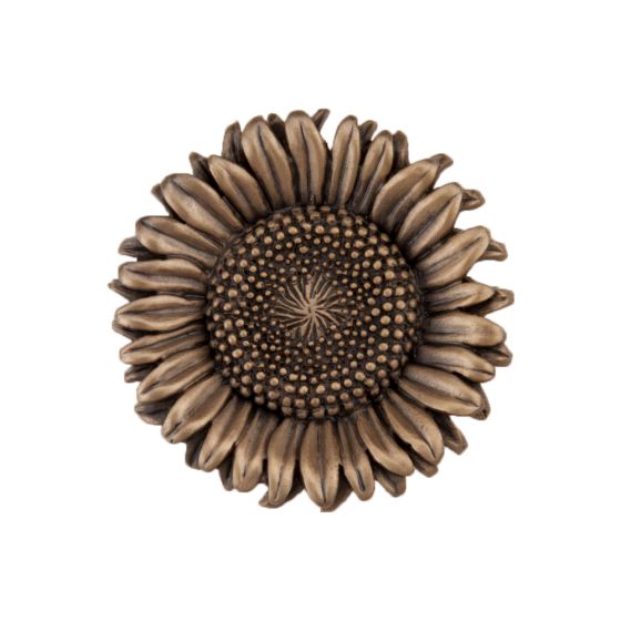 Museum Gold Sunflower Cabinet Knob