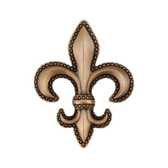 Museum Gold Fleur-De-Lis Cabinet Knob