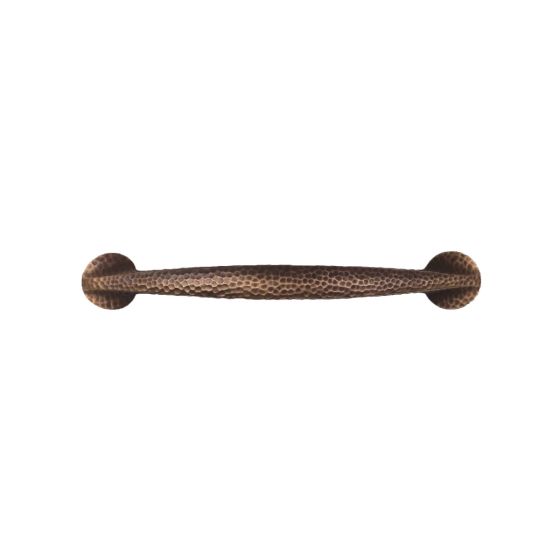 Hammered Petronius Drawer Pull, Antique Brass