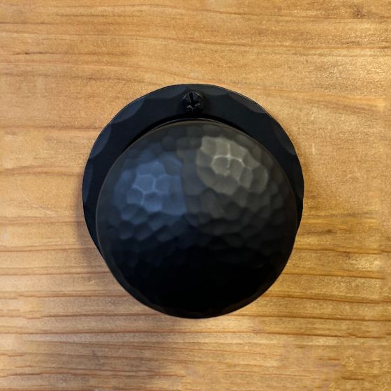 Iron Art Double Hammered Knob with Round Rose Privacy Set