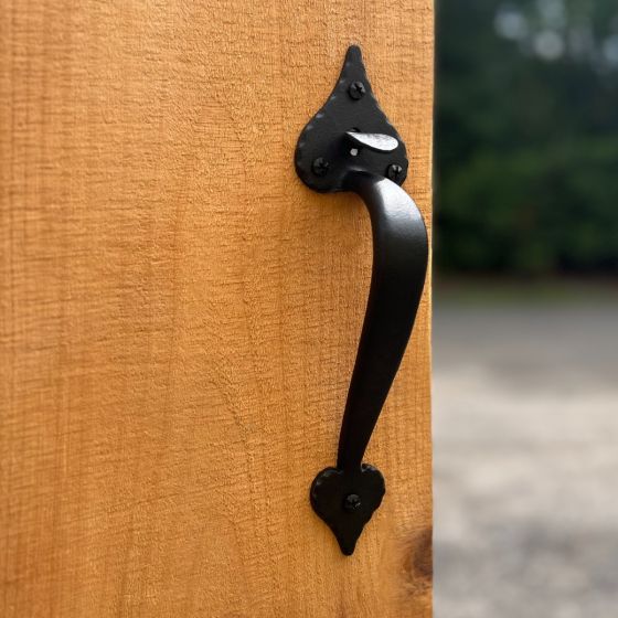 Heart Handle 3" Gate Thumb Latch Set, Black