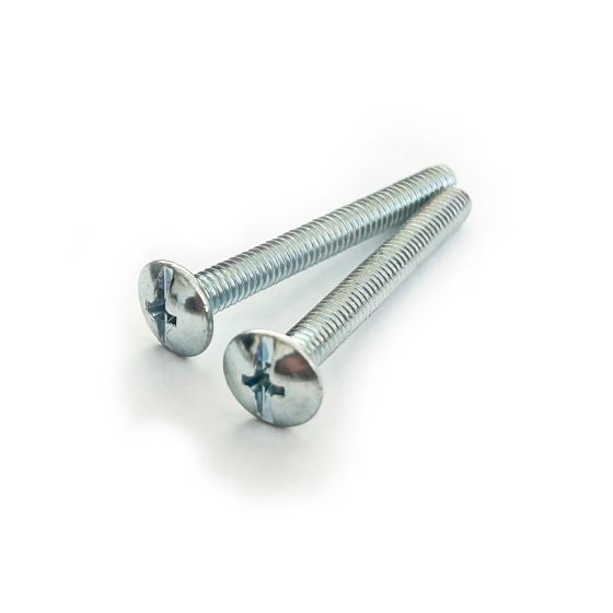 #8-32 x 1-1/2" Combo Slot Truss Head Machine Screw, Zinc Plated