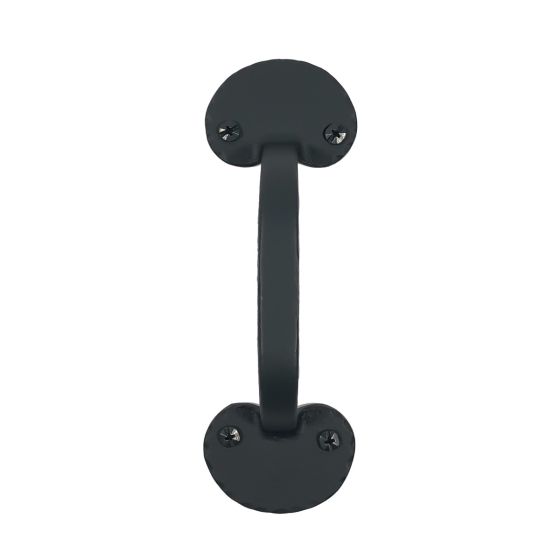 Heavy Duty Cast Large Bean Door Pull, Black