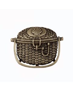 Antique Brass Nantucket Basket Cabinet Knob