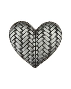 Antique Pewter Woven Heart Cabinet Knob