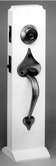 Heart Double Handle Drop Latch & Deadbolt Set Predrilled, Black